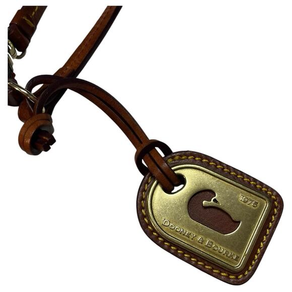 Dooney Bourke Purse Crossbody Orange Brown Embroidered Logo Boho Classic Preppy - Picture 6 of 16